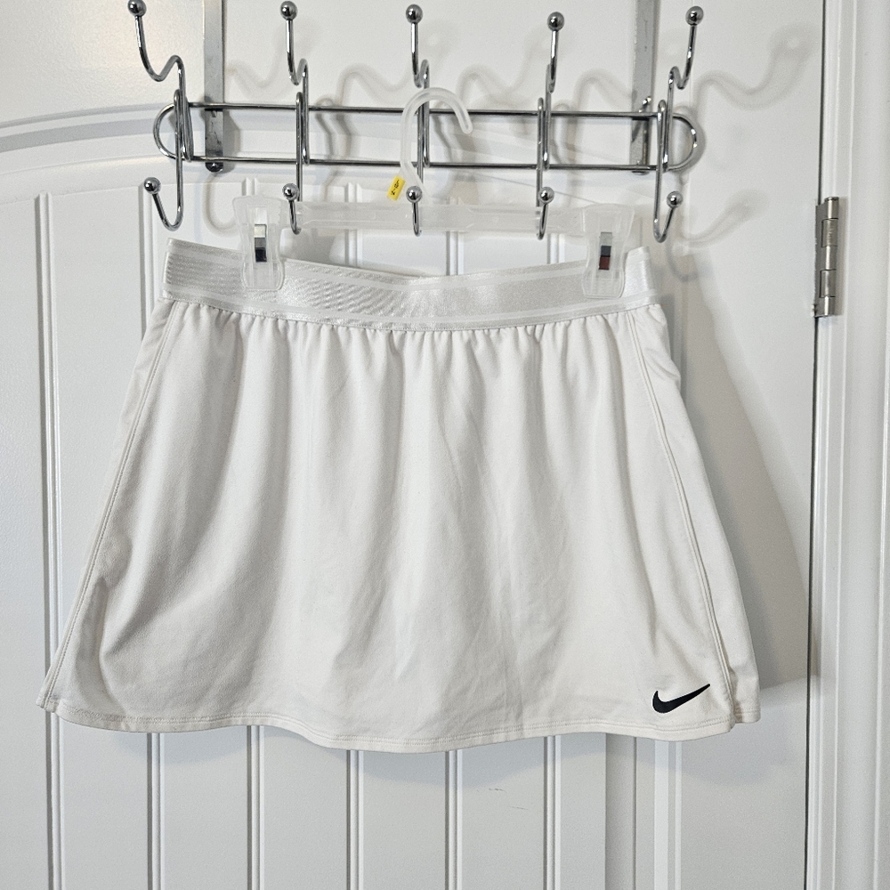 Nike Court Dri-FIT Straight‎ Tennis Skort Women's White Skirt Size Large